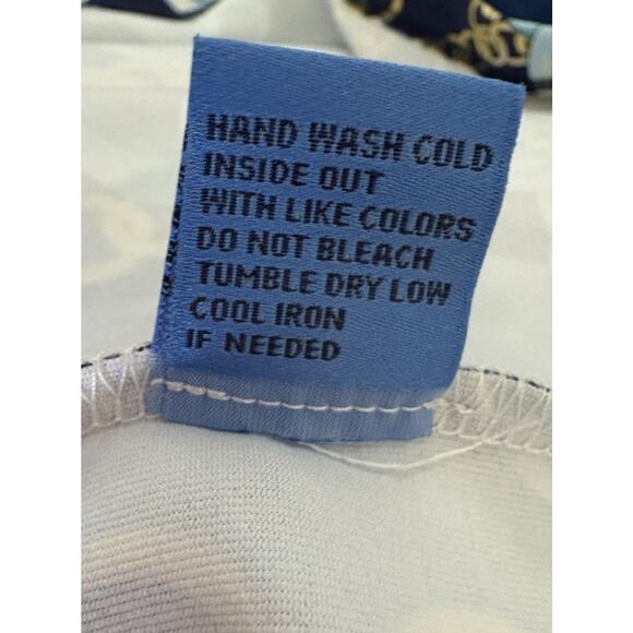 J. Mclaughlin Sleeveless Sage Dress Large Blue Catalina Cloth Preppy Mob Wife - Picture 13 of 13